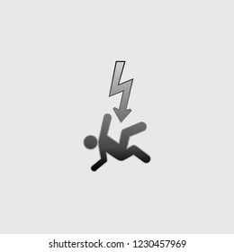 An Illustrated Icon Isolated on a Background - Danger Electricity