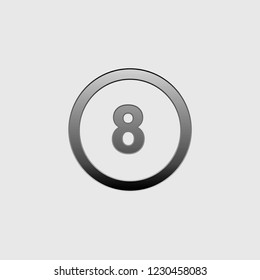 An Illustrated Icon Isolated on a Background - Circle 8 Outline