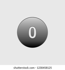 An Illustrated Icon Isolated on a Background - Circle 0 Filled