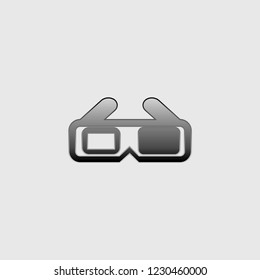 An Illustrated Icon Isolated on a Background - 3D Glasses