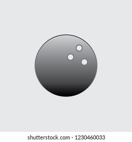 An Illustrated Icon Isolated on a Background - Bowling Ball