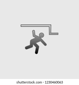 An Illustrated Icon Isolated on a Background - Beware Low Ceiling