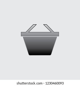 An Illustrated Icon Isolated on a Background - Basket