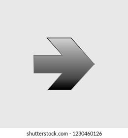 An Illustrated Icon Isolated on a Background - Arrow Right