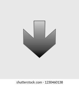 An Illustrated Icon Isolated on a Background - Arrow Down