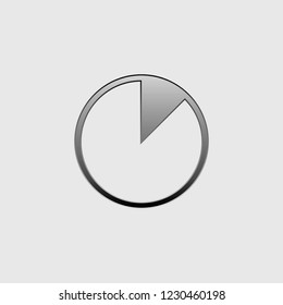 An Illustrated Icon Isolated on a Background - 12 Percent Pie Chart