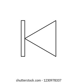 An Illustrated Icon Isolated on a Background - Step Backward