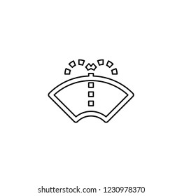 An Illustrated Icon Isolated on a Background - Windscreen Wipers Spray Light