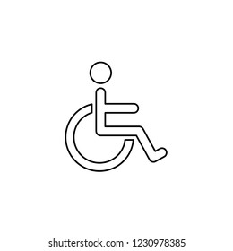 An Illustrated Icon Isolated on a Background - Wheelchair
