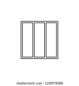 An Illustrated Icon Isolated on a Background - Web Wireframe Triple Vertical Split 