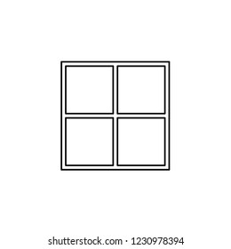 An Illustrated Icon Isolated on a Background - Web Wireframe Square Split