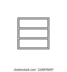 An Illustrated Icon Isolated on a Background - Web Wireframe Triple Horizontal Split 