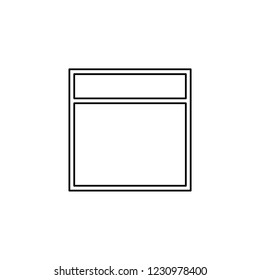 An Illustrated Icon Isolated on a Background - Web Wireframe Split Top