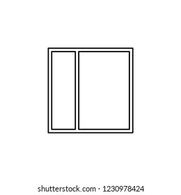 An Illustrated Icon Isolated on a Background - Web Wireframe Split Left