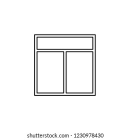 An Illustrated Icon Isolated on a Background - Web Wireframe 3 Way Split Header