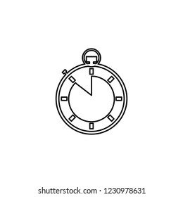 An Illustrated Icon Isolated on a Background - Stopwatch 7 Eighths Complete