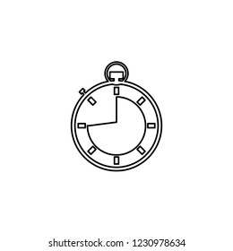 An Illustrated Icon Isolated on a Background - Stopwatch 3 Quarters Complete