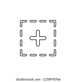 An Illustrated Icon Isolated on a Background - Squared Plus