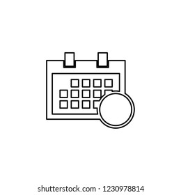 An Illustrated Icon Isolated on a Background - Square Calendar Empty