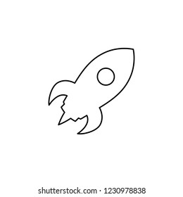 An Illustrated Icon Isolated on a Background - Space Rocket