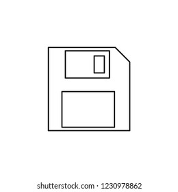 An Illustrated Icon Isolated on a Background - Small Floppy Disk