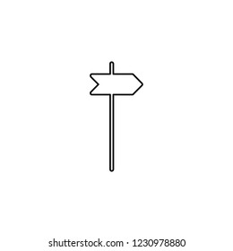 An Illustrated Icon Isolated on a Background - Sign Post Right