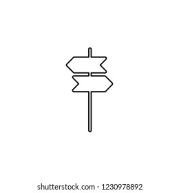 An Illustrated Icon Isolated on a Background - Sign Post Left Right