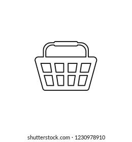 An Illustrated Icon Isolated on a Background - Shopping Basket