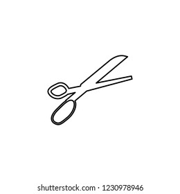 An Illustrated Icon Isolated on a Background - Scissors