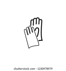 An Illustrated Icon Isolated on a Background - Safety Gloves
