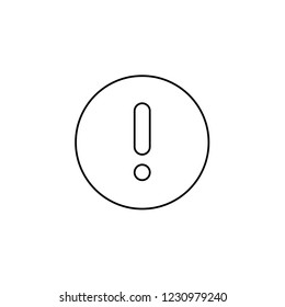An Illustrated Icon Isolated on a Background - Round Exclamation Mark Selected