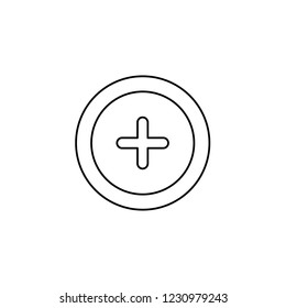 An Illustrated Icon Isolated on a Background - Round Cross-81