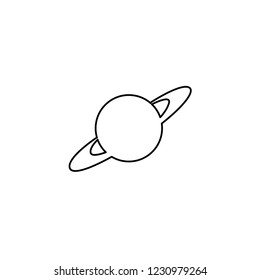 An Illustrated Icon Isolated on a Background - Ring Planet