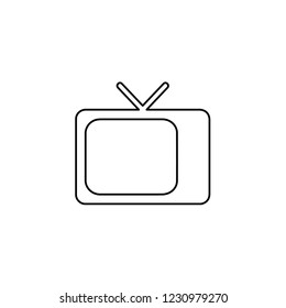 An Illustrated Icon Isolated on a Background - Retro Television