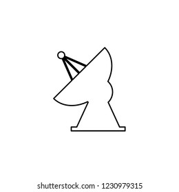 An Illustrated Icon Isolated on a Background - Radio Telescope