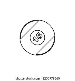 An Illustrated Icon Isolated on a Background - Pool Ball