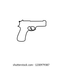An Illustrated Icon Isolated on a Background - Pistol