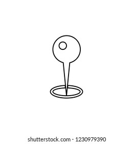 An Illustrated Icon Isolated on a Background - Pin