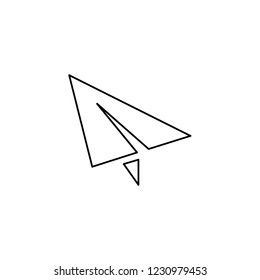 An Illustrated Icon Isolated on a Background - Paper Airplane