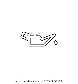 An Illustrated Icon Isolated on a Background - Oil Pressure Warning