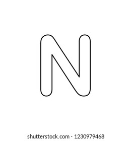 An Illustrated Icon Isolated on a Background - N