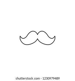 An Illustrated Icon Isolated on a Background - Moustache