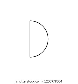 An Illustrated Icon Isolated on a Background - First Quarter Moon