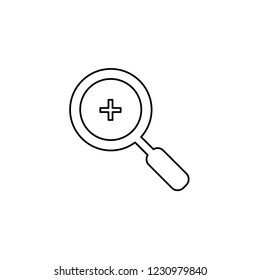 An Illustrated Icon Isolated on a Background - Magnifying Glass Zoom In