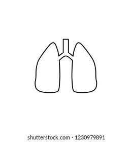 An Illustrated Icon Isolated on a Background - Lungs