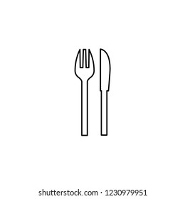 An Illustrated Icon Isolated on a Background - Knife and Fork