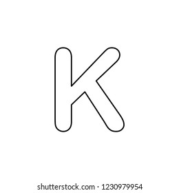 An Illustrated Icon Isolated on a Background - K