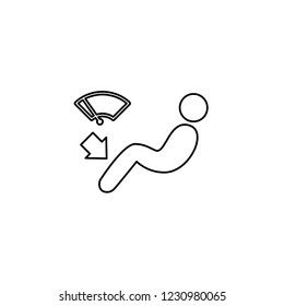 An Illustrated Icon Isolated on a Background - Footwell and Windscreen Fans