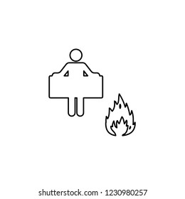 An Illustrated Icon Isolated on a Background - Fire Blanket