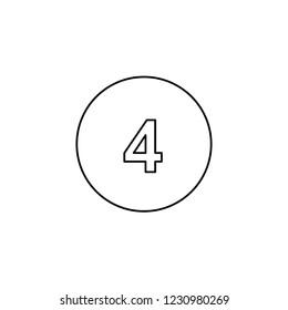 An Illustrated Icon Isolated on a Background - Circle 4 Filled